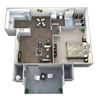1 Bedroom & 1 Bathroom Apartment Floor Plan At Riverton of the High Desert Apartments in Victorville, CA